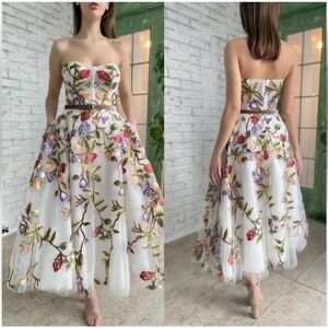 Embroidery Floral Vintage dress